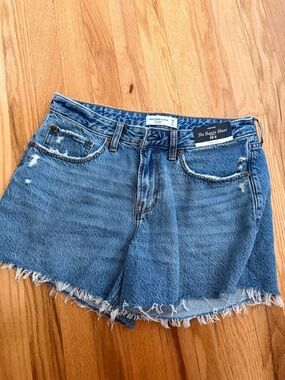 Abercrombie & Fitch Distressed Blue Denim Cutoff Shorts